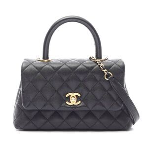 Chanel Coco Handle Flap Matelasse Leather Handbag